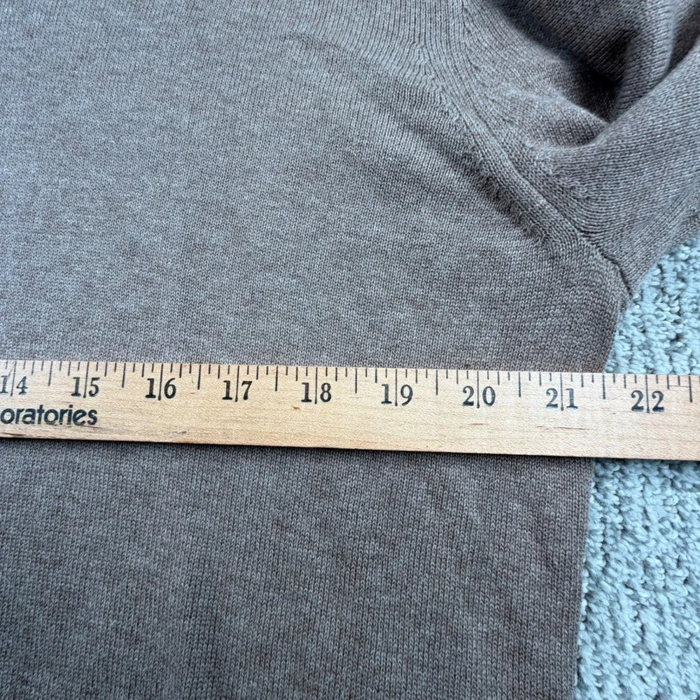 NEW Jos A Bank Sweater Mens Large Brown Traveler Pima Cotton V-Neck Pullover